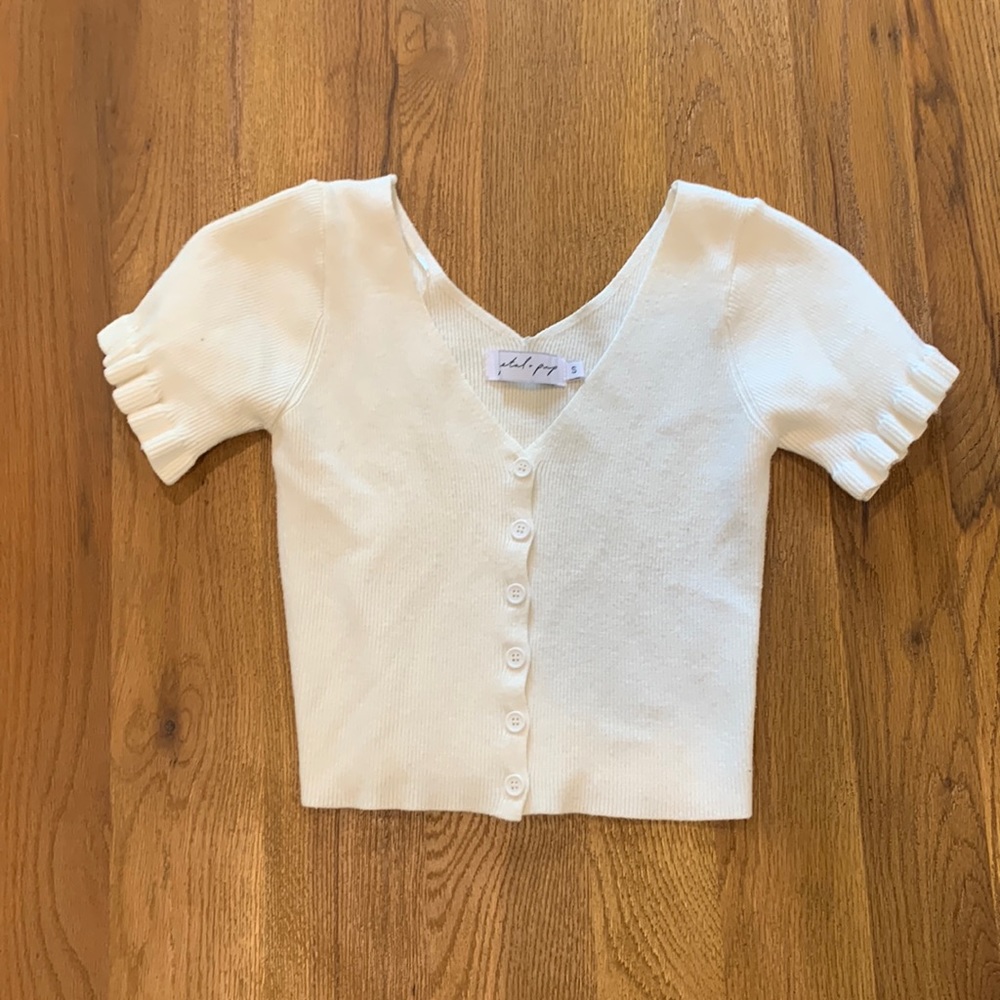 White Cropped Top